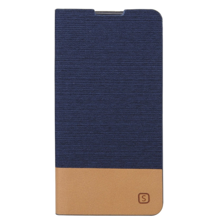 Canvas Surface Horizontal Flip Leather Case with Card Slot & Holder for Sony Xperia M5