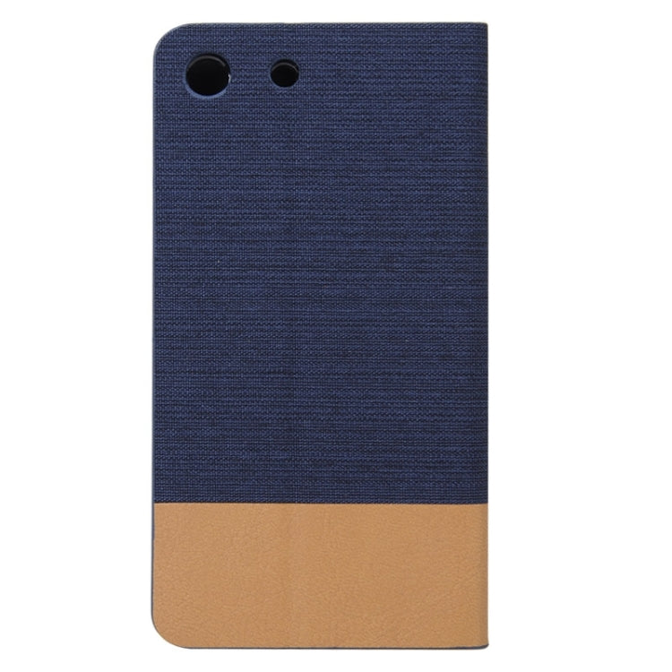 Canvas Surface Horizontal Flip Leather Case with Card Slot & Holder for Sony Xperia M5