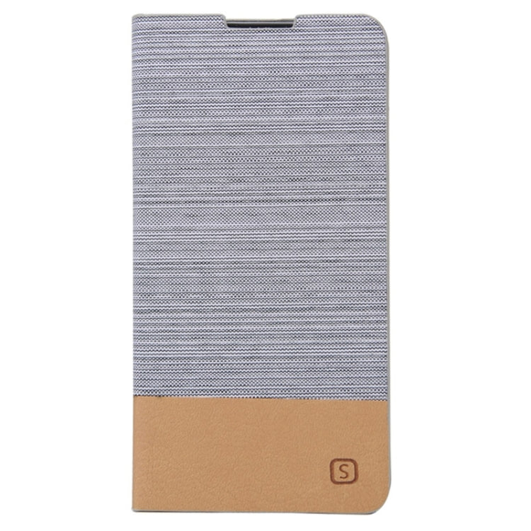 Canvas Surface Horizontal Flip Leather Case with Card Slot & Holder for Sony Xperia M5