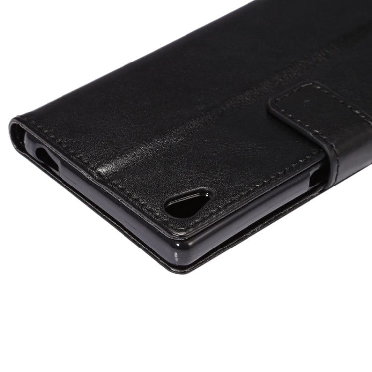 Fine Sheepskin Texture Horizontal Flip Leather Case with Card Slots & Holder & Lanyard for Sony Xperia Z5