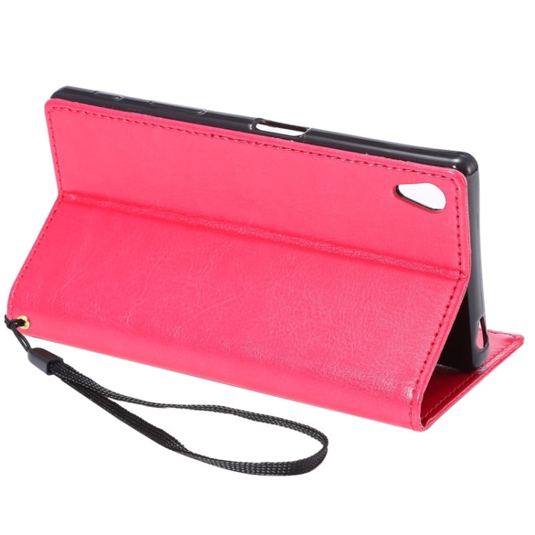 Fine Sheepskin Texture Horizontal Flip Leather Case with Card Slots & Holder & Lanyard for Sony Xperia Z5