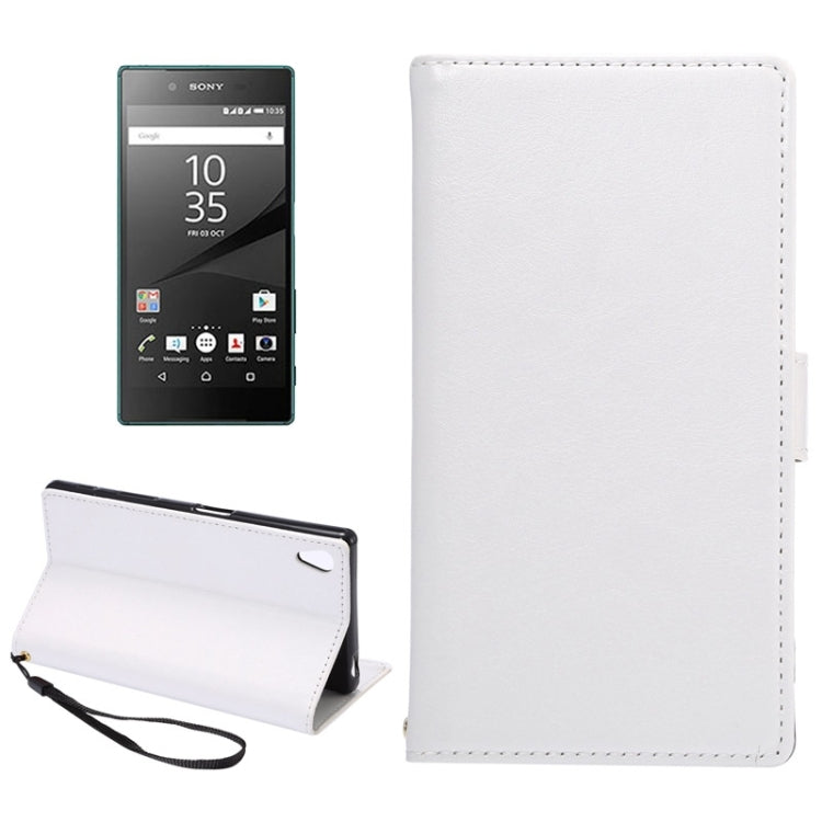 Fine Sheepskin Texture Horizontal Flip Leather Case with Card Slots & Holder & Lanyard for Sony Xperia Z5