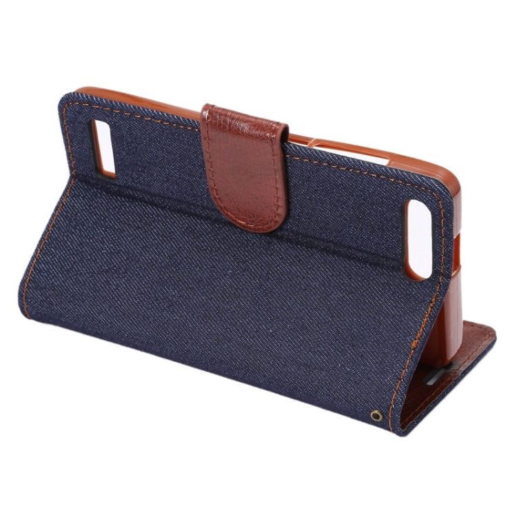 Denim Texture Leather Case with Holder and Card Slots for Huawei Ascend G6ï¼ˆ4G versionï¼‰