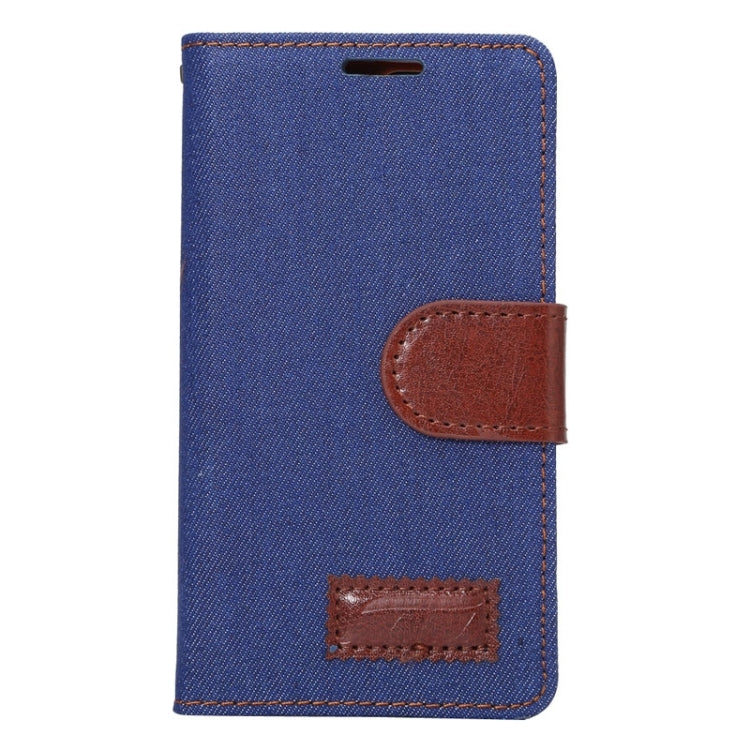Denim Texture Leather Case with Holder and Card Slots for Huawei Ascend G6ï¼ˆ4G versionï¼‰