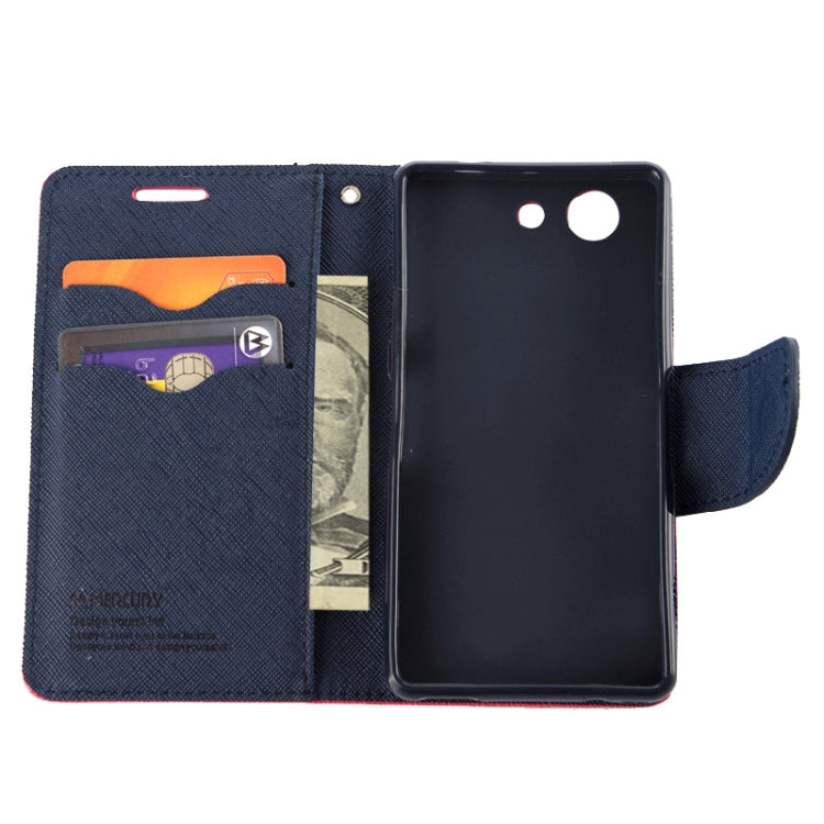 Cross Texture Leather Case with Holder & Card Slots & Wallet for Sony Xperia Z4 Compact
