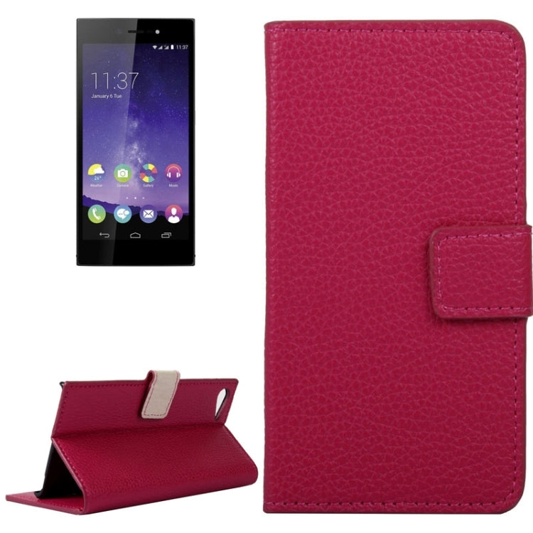 Litchi Texture Horizontal Flip PC + PU Leather Case with Holder & Card Slots & Wallet for Wiko Highway Star