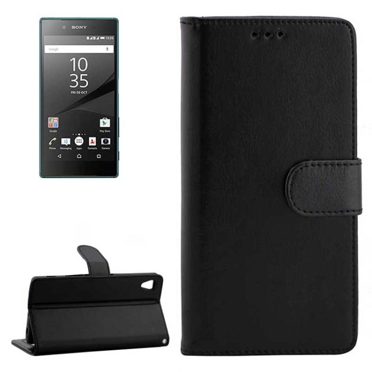 Crazy Horse Texture Horizontal Flip Leather Case with Holder & Card Slots & Wallet & Photo Frame for Sony Xperia Z5 / E6603 / E6653 / E6633 / E6683