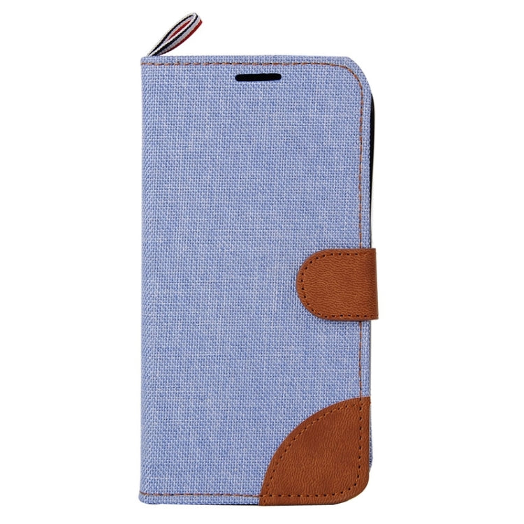 Denim Texture Leather Case with Card Slots & Holder & Lanyard for Alcatel One Touch Pop C7