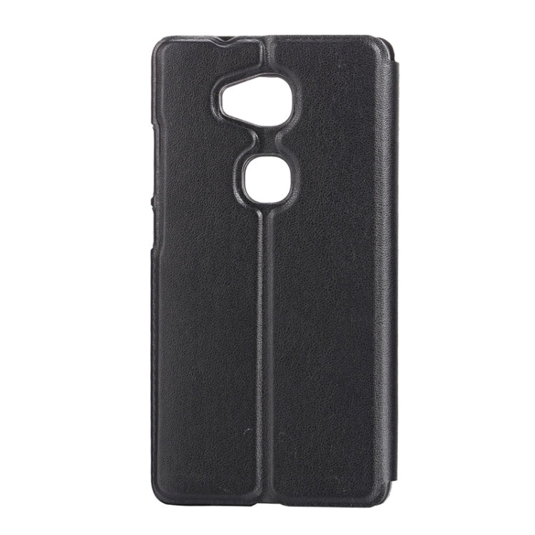 For Huawei  Honor 5X Litchi Texture Horizontal Flip Solid Color Leather Case with Holder & Call Display ID(Black)