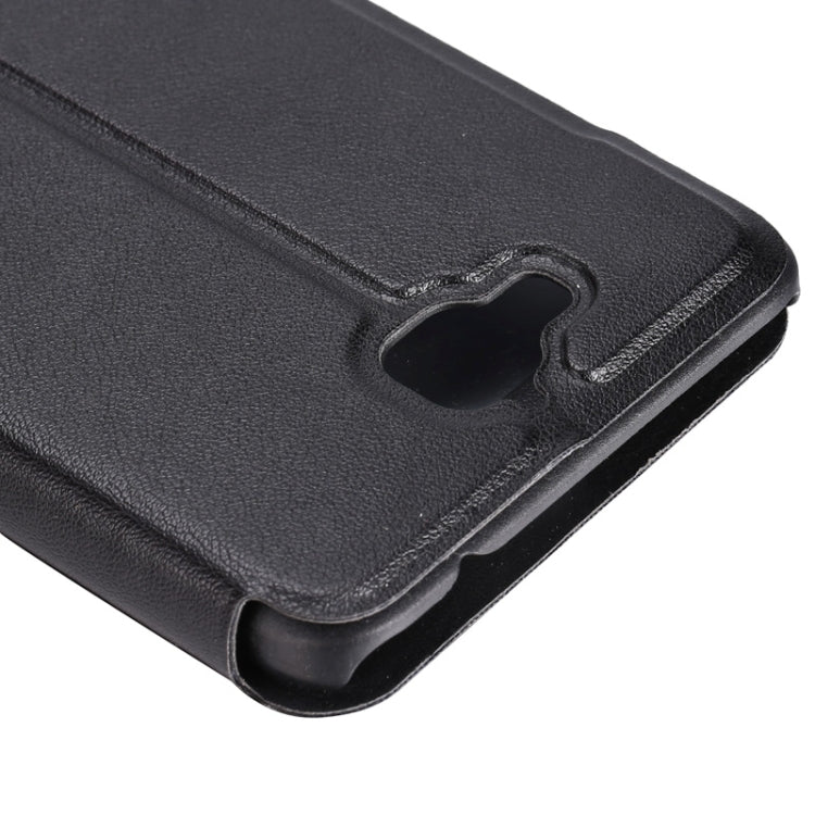 For Huawei  Enjoy 5 / TIT-AL00 Litchi Texture Horizontal Flip Leather Case with Holder & Call Display ID(Black)