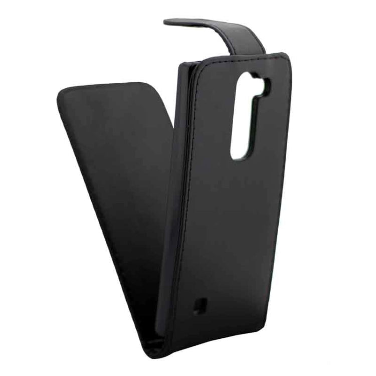 Vertical Flip Magnetic Button Leather Case for LG SPIRIT / H422