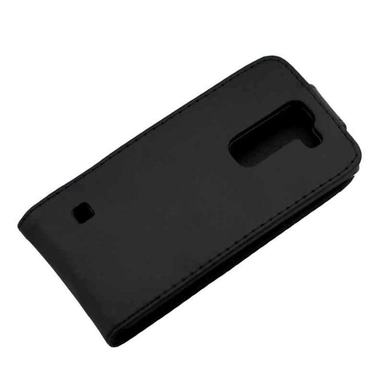 Vertical Flip Magnetic Button Leather Case for LG SPIRIT / H422
