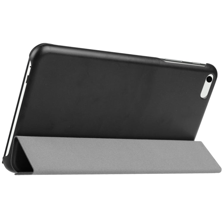 7.0 Inch Karst Texture Horizontal Flip Solid Color Leather Case with Three-Folding Holder for Huawei Honor Play T1 / T1-701u