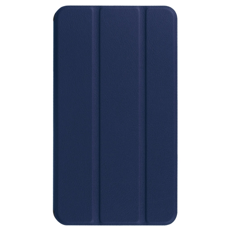 7.0 Inch Karst Texture Horizontal Flip Solid Color Leather Case with Three-Folding Holder for Huawei Honor Play T1 / T1-701u