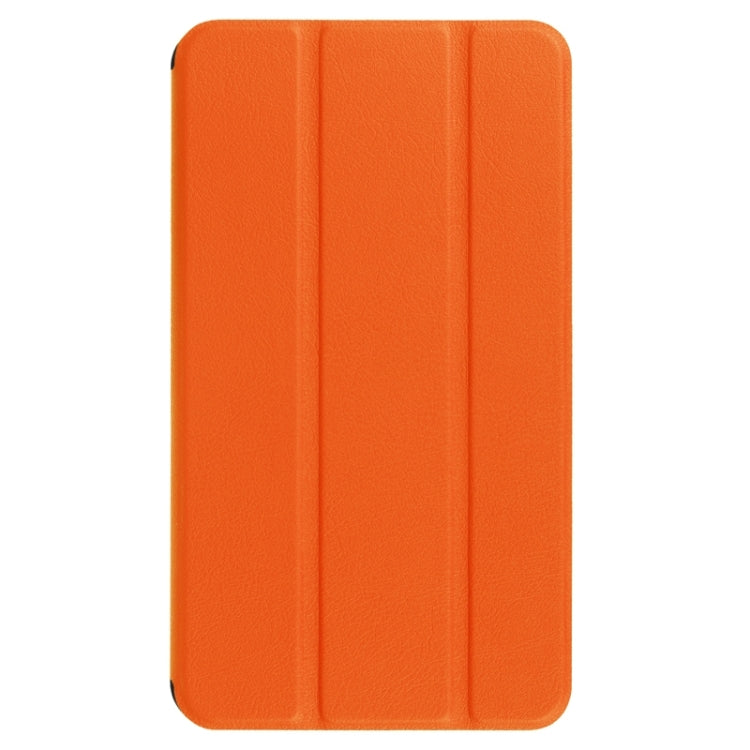 7.0 Inch Karst Texture Horizontal Flip Solid Color Leather Case with Three-Folding Holder for Huawei Honor Play T1 / T1-701u