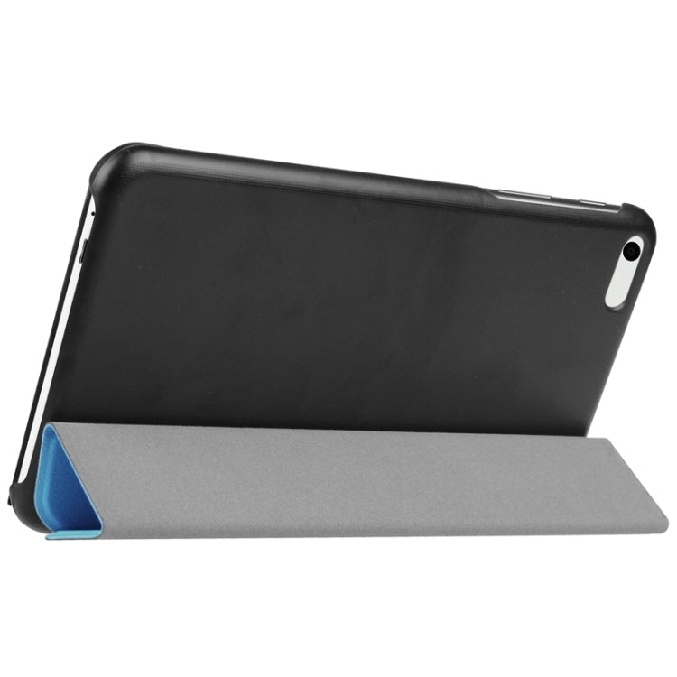 7.0 Inch Karst Texture Horizontal Flip Solid Color Leather Case with Three-Folding Holder for Huawei Honor Play T1 / T1-701u