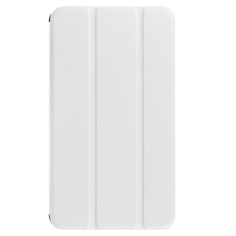 7.0 Inch Karst Texture Horizontal Flip Solid Color Leather Case with Three-Folding Holder for Huawei Honor Play T1 / T1-701u