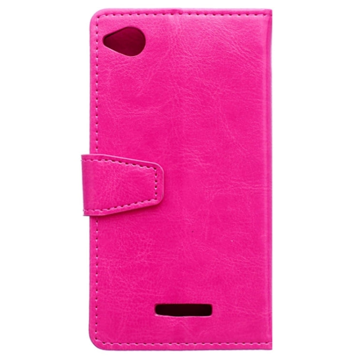 For HTC Desire 320 Crazy Horse Texture Horizontal Flip Solid Color Magnetic Buckle Leather Case with Holder & Card Slots & Wallet