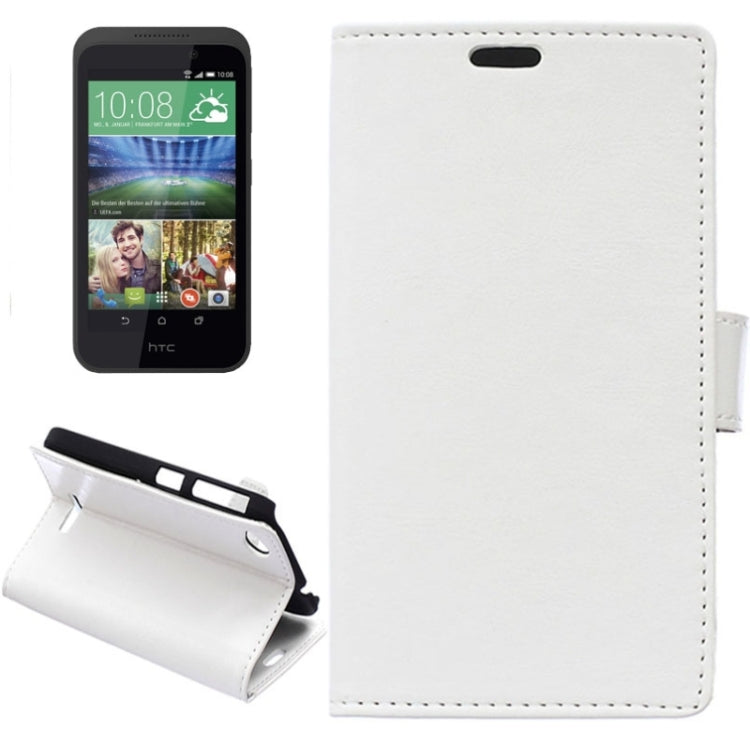 For HTC Desire 320 Crazy Horse Texture Horizontal Flip Solid Color Magnetic Buckle Leather Case with Holder & Card Slots & Wallet