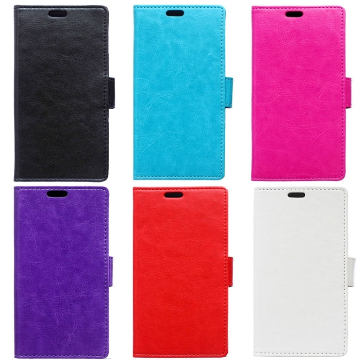 For HTC Desire 320 Crazy Horse Texture Horizontal Flip Solid Color Magnetic Buckle Leather Case with Holder & Card Slots & Wallet