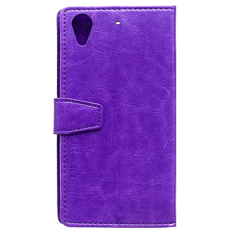 For HTC Desire 626 Crazy Horse Texture Horizontal Flip Magnetic Buckle Leather Case with Holder & Card Slots & Wallet