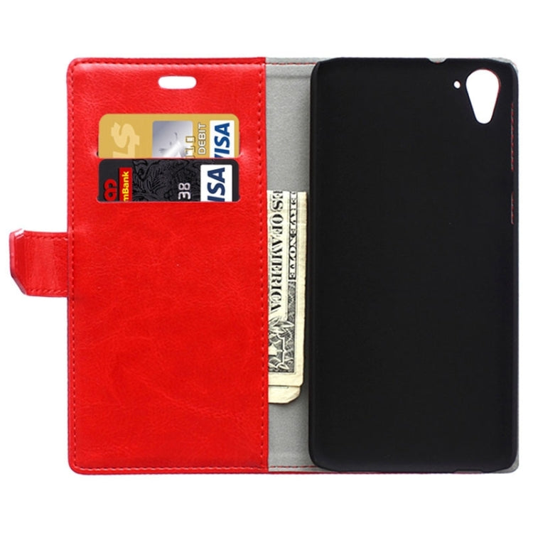 For HTC Desire 826 Crazy Horse Texture Horizontal Flip Magnetic Buckle Leather Case with Holder & Card Slots & Wallet