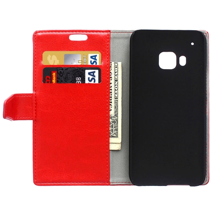 For HTC One M9 Crazy Horse Texture Horizontal Flip Magnetic Buckle Leather Case with Holder & Card Slots & Wallet