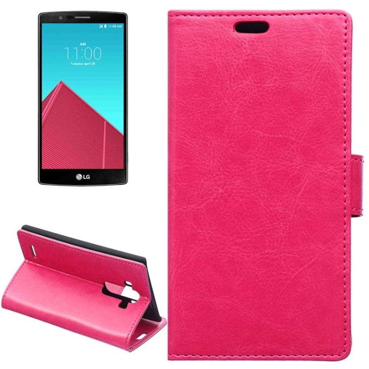 Crazy Horse Texture Horizontal Flip Solid Color Magnetic Buckle Leather Case with Holder & Card Slots & Wallet for LG G4 / H815