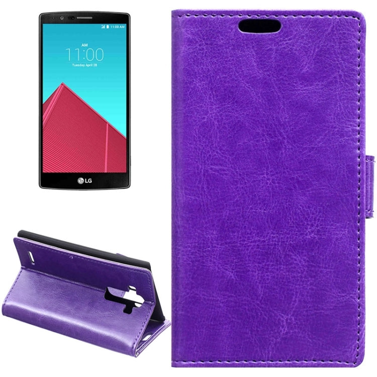 Crazy Horse Texture Horizontal Flip Solid Color Magnetic Buckle Leather Case with Holder & Card Slots & Wallet for LG G4 / H815