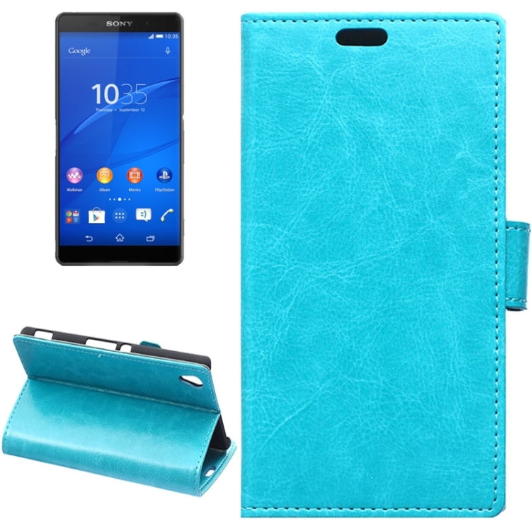 Crazy Horse Texture Horizontal Flip Solid Color Magnetic Buckle Leather Case with Holder & Card Slots & Wallet for Sony Xperia Z4