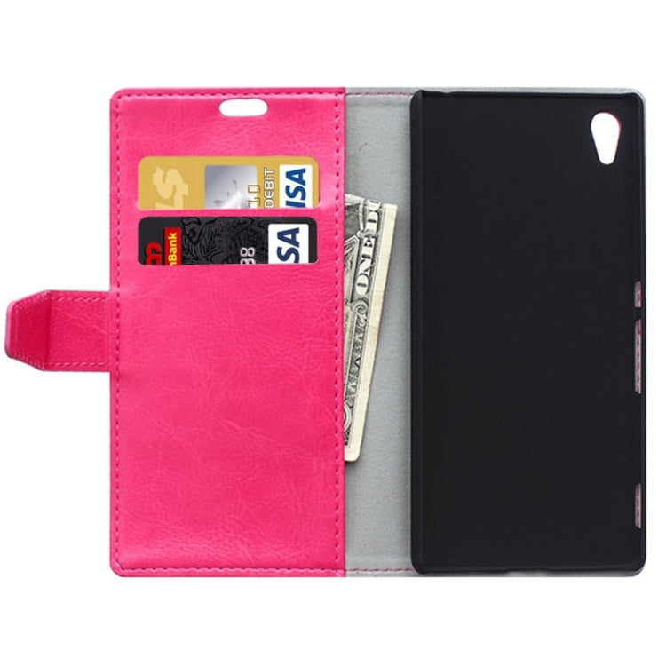 Crazy Horse Texture Horizontal Flip Solid Color Magnetic Buckle Leather Case with Holder & Card Slots & Wallet for Sony Xperia Z4