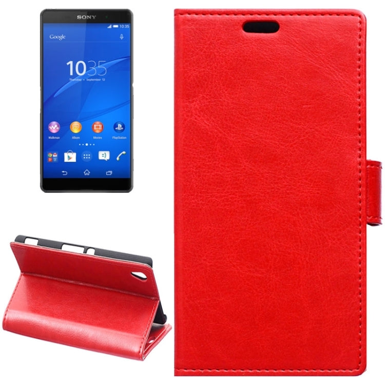 Crazy Horse Texture Horizontal Flip Solid Color Magnetic Buckle Leather Case with Holder & Card Slots & Wallet for Sony Xperia Z4