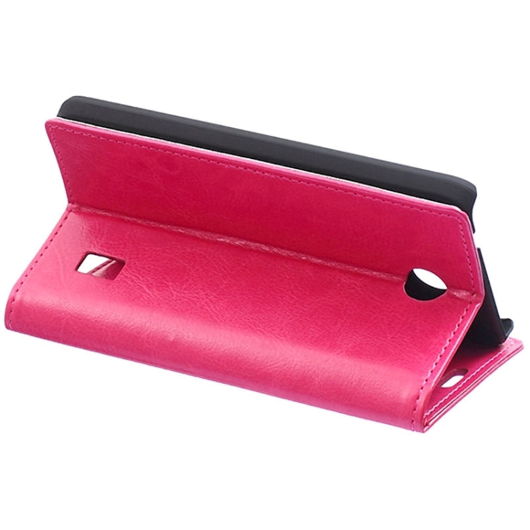 Crazy Horse Texture Horizontal Flip Solid Color Magnetic Buckle Leather Case with Holder & Card Slots & Wallet for Huawei Ascend Y635