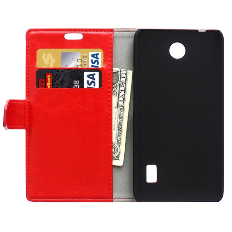 Crazy Horse Texture Horizontal Flip Solid Color Magnetic Buckle Leather Case with Holder & Card Slots & Wallet for Huawei Ascend Y635