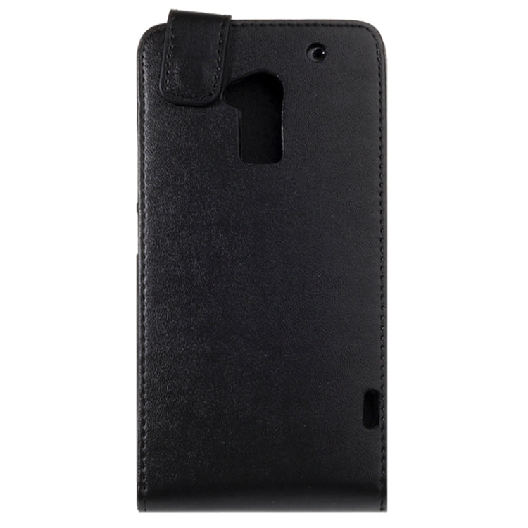 For HTC One Max / T6 Vertical Flip Magnetic Snap Leather Case(Black)