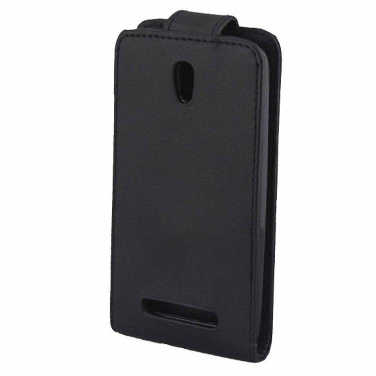 For HTC Desire 500 / 506e Vertical Flip Magnetic Snap Leather Case(Black)