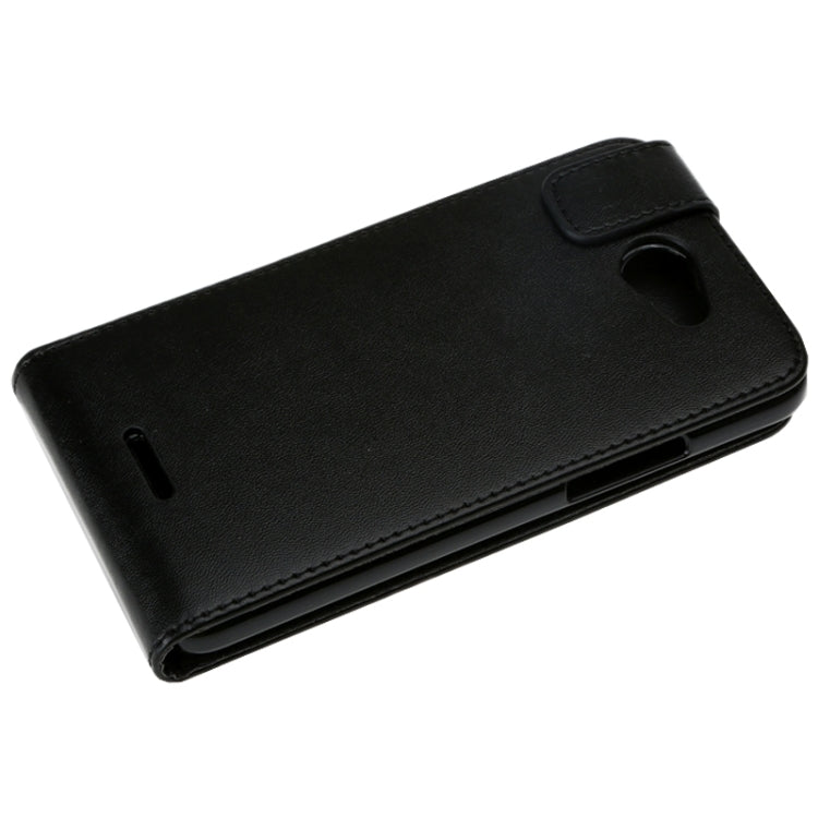For HTC Desire 516 / D516W Vertical Flip Magnetic Snap Leather Case(Black)