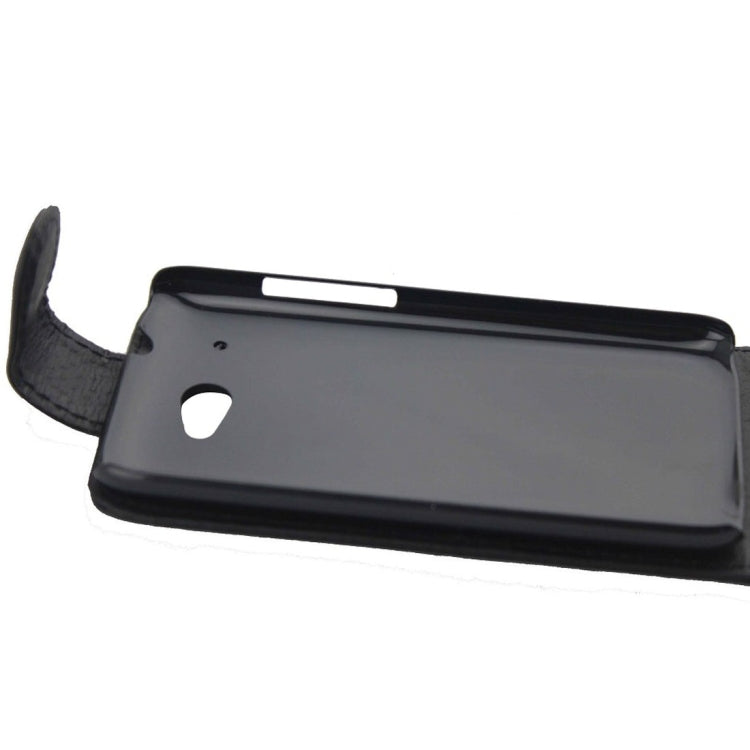 For HTC Desire 601 / Zara Vertical Flip Magnetic Snap Leather Case(Black)