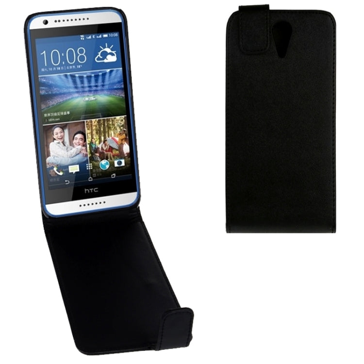 For HTC Desire 820 Mini / D820mu Vertical Flip Magnetic Snap Leather Case(Black)