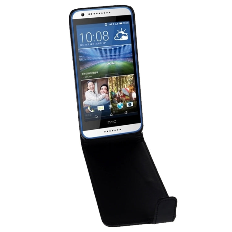 For HTC Desire 820 Mini / D820mu Vertical Flip Magnetic Snap Leather Case(Black)