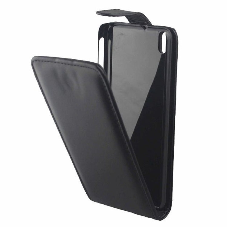 For HTC Desire 816 Vertical Flip Magnetic Snap Leather Case(Black)