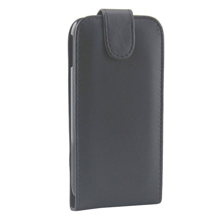 For HTC One M8 Vertical Flip Magnetic Snap Leather Case(Black)