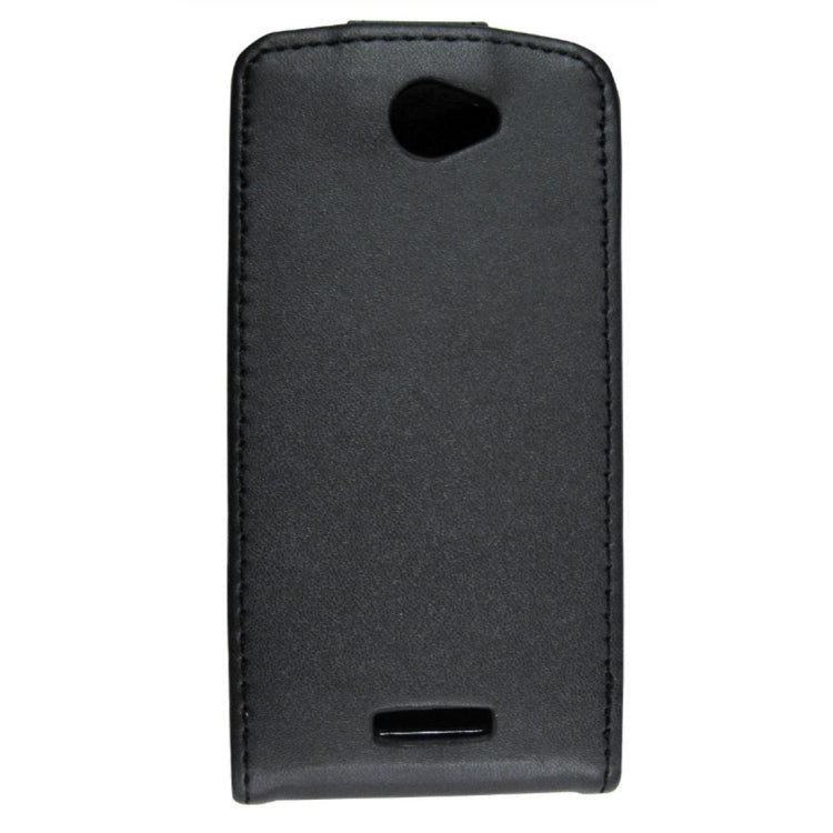 For HTC One S / Z520e Vertical Flip Magnetic Snap Leather Case(Black)