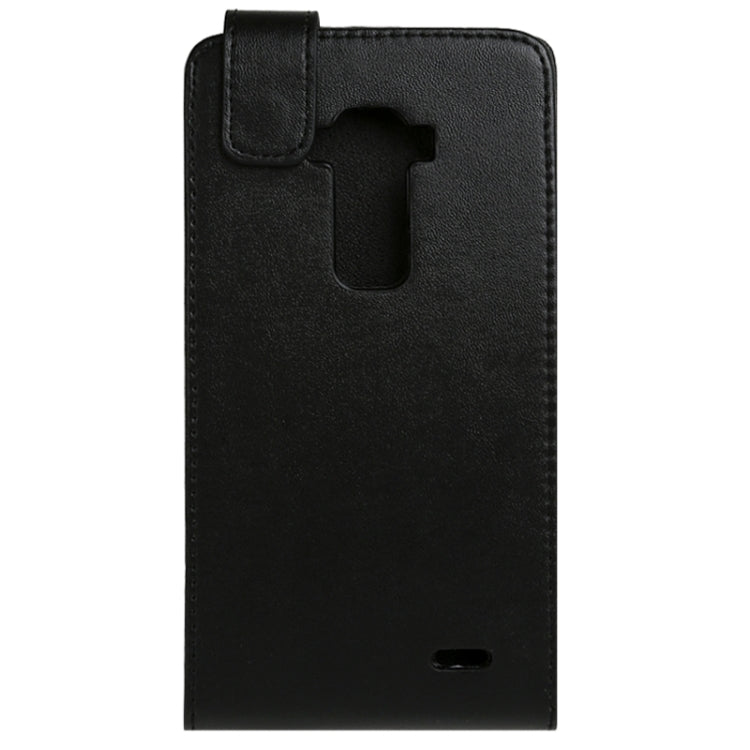 Vertical Flip Magnetic Snap Leather Case for LG G Flex / F340(Black)