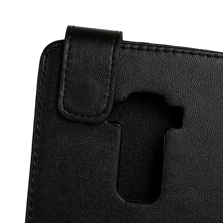Vertical Flip Magnetic Snap Leather Case for LG G Flex / F340(Black)