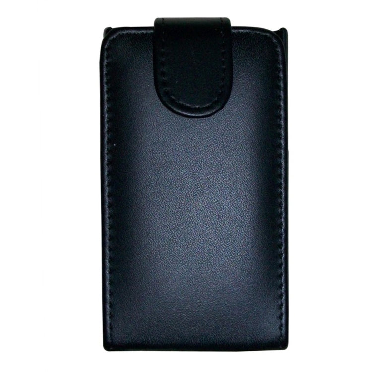 Vertical Flip Magnetic Snap Leather Case for LG Optimus L3 / E400(Black)