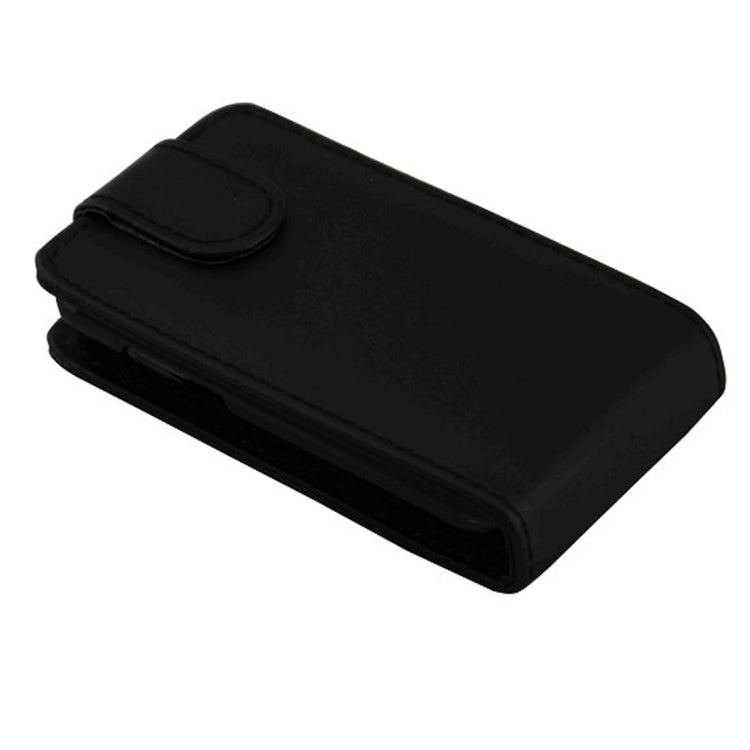 Vertical Flip Magnetic Snap Leather Case for LG Optimus L3II / E435(Black)