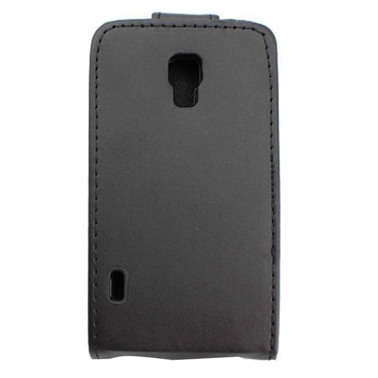 For LG Optimus L7 II / P710 Vertical Flip Magnetic Snap Leather Case(Black)