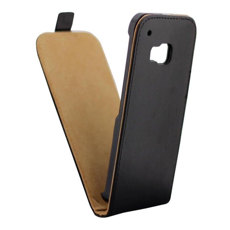 For HTC One M9 Vertical Flip Magnetic Button Leather Case