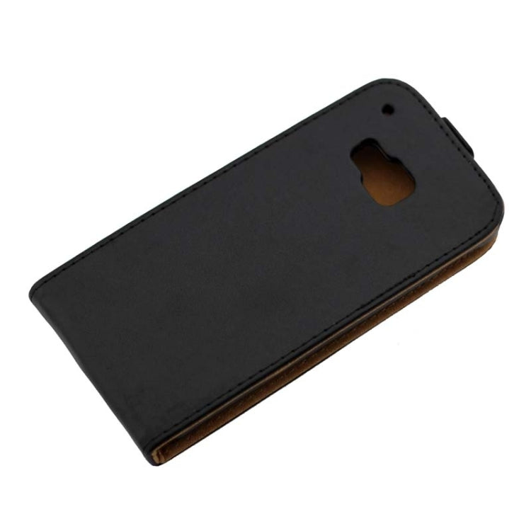 For HTC One M9 Vertical Flip Magnetic Button Leather Case